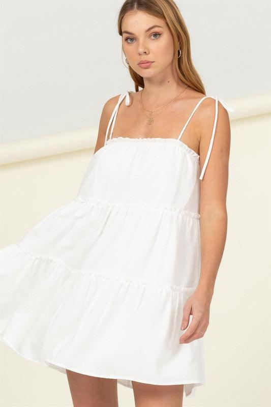 Better Days Tie-Strap Tiered Mini Dress-Casual Dresses, Contemporary-OFF WHITE-L-[option4]-[option5]-[option6]-Womens-USA-Clothing-Boutique-Shop-Online-Clothes Minded