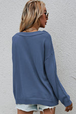Button Detail Boat Neck Sweater-Tops-Boutique Top, Off Shoulder Top, Ship From Overseas, Top, Tops, Y.S.J.Y-[option4]-[option5]-[option6]-Womens-USA-Clothing-Boutique-Shop-Online-Clothes Minded