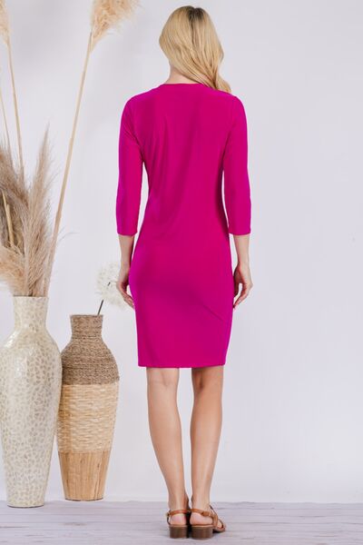 Celeste Full Size Round Neck Long Sleeve Slim Dress-Celeste, Ship from USA-FUCHSIA-S-[option4]-[option5]-[option6]-Womens-USA-Clothing-Boutique-Shop-Online-Clothes Minded