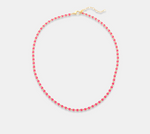 Dainty Enamel Chain Choker-180 Jewelry-Colorful Necklace, Enamel Necklace, Max Retail, necklace-Pink-[option4]-[option5]-[option6]-Womens-USA-Clothing-Boutique-Shop-Online-Clothes Minded
