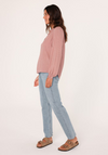 Dotted Long Sleeve Dusty Rose Top-110 Long Sleeve Tops-Boutique Top, dotted long sleeve top, Dusty Rose Top, Max Retail, sale, Sale Top, sale tops-[option4]-[option5]-[option6]-Womens-USA-Clothing-Boutique-Shop-Online-Clothes Minded