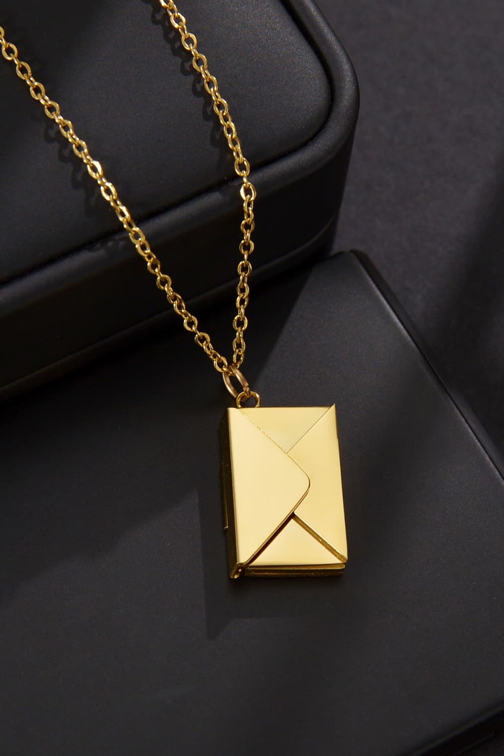 Envelope Pendant Stainless Steel Necklace-Grandfell, Ship From Overseas, Shipping Delay 09/29/2023 - 10/04/2023-Gold-One Size-[option4]-[option5]-[option6]-Womens-USA-Clothing-Boutique-Shop-Online-Clothes Minded