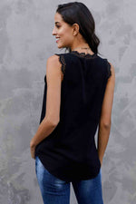 Eyelash Lace V-Neck Tank Top-Ship From Overseas, SYNZ-[option4]-[option5]-[option6]-Womens-USA-Clothing-Boutique-Shop-Online-Clothes Minded