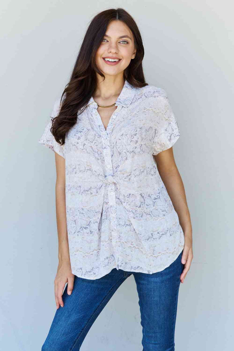 ODDI Full Size Floral Paisley Print Twist Tunic Top-ODDI, Ship from USA-[option4]-[option5]-[option6]-Womens-USA-Clothing-Boutique-Shop-Online-Clothes Minded