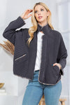 Quilt Jacket with Pockets-Contemporary, FashionGo Dropshipping, Jackets & Blazers-CHARCOAL-S-[option4]-[option5]-[option6]-Womens-USA-Clothing-Boutique-Shop-Online-Clothes Minded