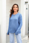 Round Neck Ribbed Long Sleeve Sweater-Ship From Overseas, Y.S.J.Y-[option4]-[option5]-[option6]-Womens-USA-Clothing-Boutique-Shop-Online-Clothes Minded