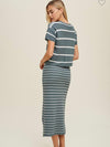 Striped Two Piece Sweater Set-120 Sweaters-Max Retail, Skirt Set, Striped Set, Sweater Set-Large-[option4]-[option5]-[option6]-Womens-USA-Clothing-Boutique-Shop-Online-Clothes Minded