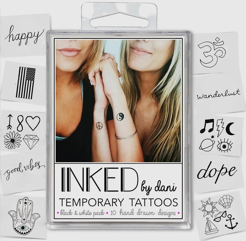 Temporary Tattoo Packs-190 Accessories-Temporary Tattoos-The Black And White Pack-[option4]-[option5]-[option6]-Womens-USA-Clothing-Boutique-Shop-Online-Clothes Minded