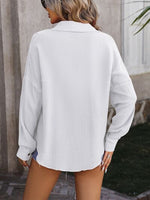 Textured Pocketed Button Up Dropped Shoulder Shirt-Mandy, Ship From Overseas-[option4]-[option5]-[option6]-Womens-USA-Clothing-Boutique-Shop-Online-Clothes Minded