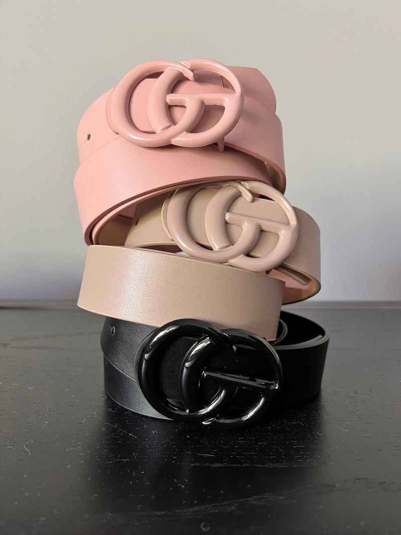 Gucci top belt blush