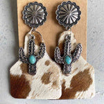 Turquoise Decor Cactus Alloy Earrings-Dangle & Drop Earrings-H.Y@F.J, Ship From Overseas-Style B-One Size-[option4]-[option5]-[option6]-Womens-USA-Clothing-Boutique-Shop-Online-Clothes Minded
