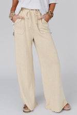 Wide Leg Pocketed Pants-Bottoms-Bottoms, Ship From Overseas, SYNZ-Sand-S-[option4]-[option5]-[option6]-Womens-USA-Clothing-Boutique-Shop-Online-Clothes Minded
