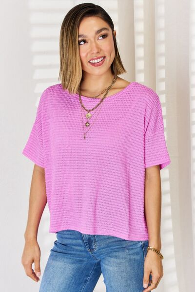 Zenana Full Size Round Neck Short Sleeve T-Shirt-Ship from USA, Zenana-Bright Mauve-S-[option4]-[option5]-[option6]-Womens-USA-Clothing-Boutique-Shop-Online-Clothes Minded
