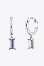 Zircon Huggie Drop Earrings-KIKICHICC, Ship From Overseas, Shipping Delay 09/29/2023 - 10/04/2023-Silver/Purple-One Size-[option4]-[option5]-[option6]-Womens-USA-Clothing-Boutique-Shop-Online-Clothes Minded