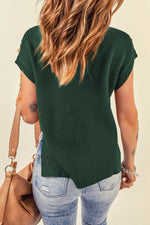 WBS Cable-Knit Side Slit Sweater Vest-[option4]-[option5]-[option6]-Womens-USA-Clothing-Boutique-Shop-Online-Clothes Minded