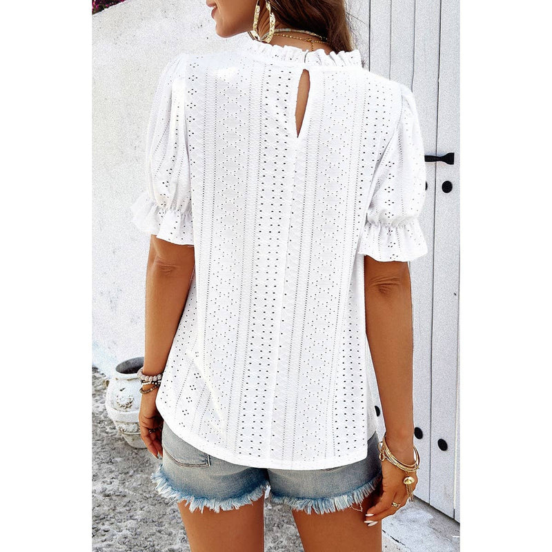 White Ruffle Shirt