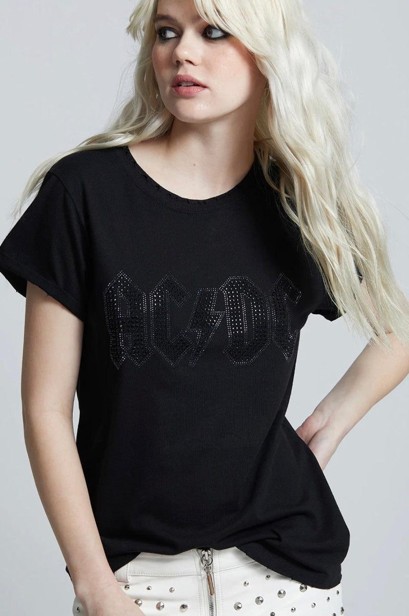ACDC Rocker Tee-100 Short Sleeve Tops-ACDC Rocker Tee, ACDC Studded Tee, Black Concert Tee, Concert Tee, Max Retail, sale, Sale Top, sale tops-[option4]-[option5]-[option6]-Womens-USA-Clothing-Boutique-Shop-Online-Clothes Minded