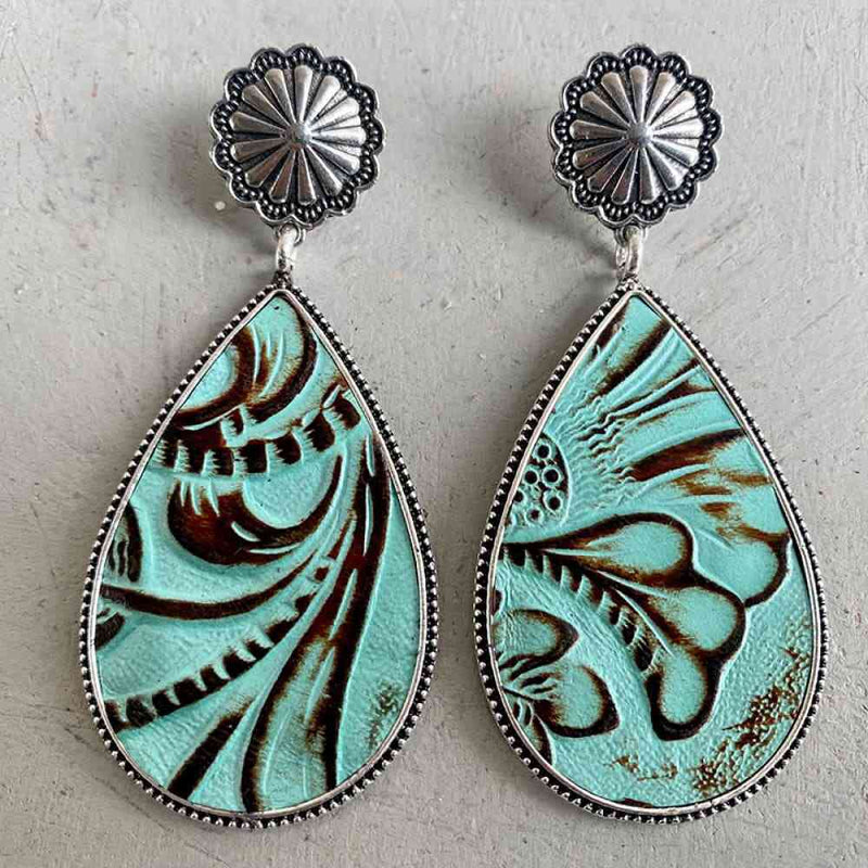 Alloy Teardrop Earrings-H.Y@F.J, Ship From Overseas-Mint Blue-One Size-[option4]-[option5]-[option6]-Womens-USA-Clothing-Boutique-Shop-Online-Clothes Minded