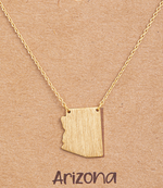 Arizona State Necklace-180 Jewelry-Arizona necklace, AZ necklace, AZ outline necklace, Great Gift, jewelry, Necklace-Gold-[option4]-[option5]-[option6]-Womens-USA-Clothing-Boutique-Shop-Online-Clothes Minded