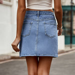 Asymmetrical Denim Mini Skirt-Skirt-Manny, Ship From Overseas-[option4]-[option5]-[option6]-Womens-USA-Clothing-Boutique-Shop-Online-Clothes Minded