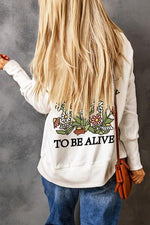 BEAUTIFUL DAY TO BE ALIVE Half Snap Hoodie-Ship From Overseas, SYNZ-White-S-[option4]-[option5]-[option6]-Womens-USA-Clothing-Boutique-Shop-Online-Clothes Minded