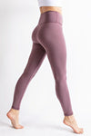 BUTTER SOFT BASIC FULL LENGTH LEGGINGS-Activewear-Contemporary, Full, High Waisted, Leggings, Solid-DK Mauve-S-[option4]-[option5]-[option6]-Womens-USA-Clothing-Boutique-Shop-Online-Clothes Minded