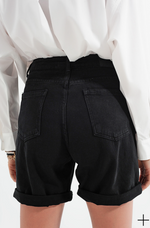 Black Denim Mom Shorts-170 Jeans-Black Denim Mom Shorts, Black Denim Shorts, Black Shorts, Max Retail, sale-Medium-[option4]-[option5]-[option6]-Womens-USA-Clothing-Boutique-Shop-Online-Clothes Minded