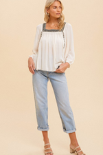 Boho Peasant Blouse-110 Long Sleeve Tops-Boho Blouse, Boho Peasant Blouse, Max Retail, sale, Sale Top-Medium-[option4]-[option5]-[option6]-Womens-USA-Clothing-Boutique-Shop-Online-Clothes Minded