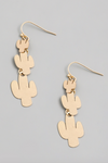 Brushed Gold Saguaro Dangles-180 Jewelry-Brushed Gold Cactus Earrings, Earrings, Gold Saguaro Dangles, Jewelry, Saguaro Earrings-[option4]-[option5]-[option6]-Womens-USA-Clothing-Boutique-Shop-Online-Clothes Minded
