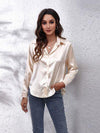 Button Up Collared Neck Long Sleeve Shirt-B&S, Ship From Overseas-[option4]-[option5]-[option6]-Womens-USA-Clothing-Boutique-Shop-Online-Clothes Minded