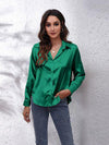 Button Up Collared Neck Long Sleeve Shirt-B&S, Ship From Overseas-Green-S-[option4]-[option5]-[option6]-Womens-USA-Clothing-Boutique-Shop-Online-Clothes Minded