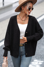 Button-Up Dropped Shoulder Cardigan-Cardigans-M&Y, Ship From Overseas-[option4]-[option5]-[option6]-Womens-USA-Clothing-Boutique-Shop-Online-Clothes Minded