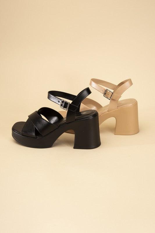 CRISSCROSS SANDAL HEELS-Shoes-Casual, Heels, Sandals, Shoes, Summer-Black-5.5-[option4]-[option5]-[option6]-Womens-USA-Clothing-Boutique-Shop-Online-Clothes Minded