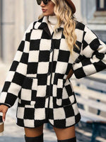 Checkered Button Front Coat with Pockets-Double Take, Ship from USA-[option4]-[option5]-[option6]-Womens-USA-Clothing-Boutique-Shop-Online-Clothes Minded