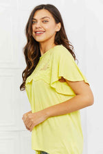 Culture Code Ready To Go Full Size Lace Embroidered Top in Yellow Mousse-Culture Code, Ship from USA-[option4]-[option5]-[option6]-Womens-USA-Clothing-Boutique-Shop-Online-Clothes Minded