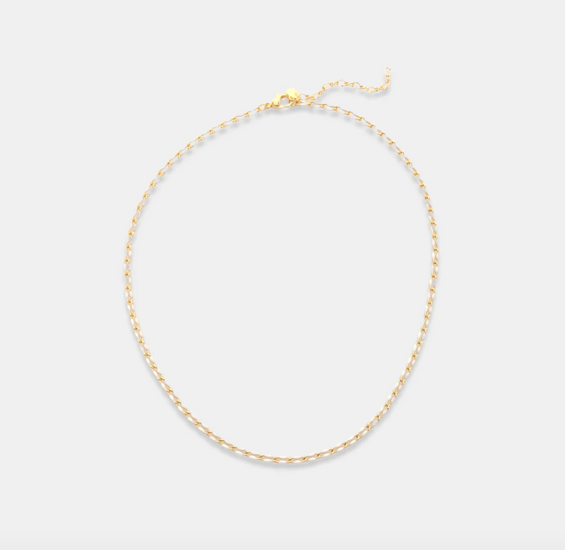 Dainty Enamel Chain Choker-180 Jewelry-Colorful Necklace, Enamel Necklace, Max Retail, necklace-White-[option4]-[option5]-[option6]-Womens-USA-Clothing-Boutique-Shop-Online-Clothes Minded
