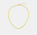 Dainty Enamel Chain Choker-180 Jewelry-Colorful Necklace, Enamel Necklace, Max Retail, necklace-Yellow-[option4]-[option5]-[option6]-Womens-USA-Clothing-Boutique-Shop-Online-Clothes Minded