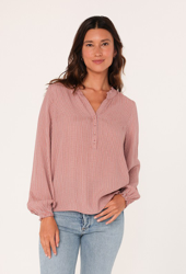 Dotted Long Sleeve Dusty Rose Top-110 Long Sleeve Tops-Boutique Top, dotted long sleeve top, Dusty Rose Top, Max Retail-[option4]-[option5]-[option6]-Womens-USA-Clothing-Boutique-Shop-Online-Clothes Minded