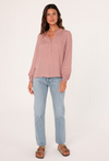 Dotted Long Sleeve Dusty Rose Top-110 Long Sleeve Tops-Boutique Top, dotted long sleeve top, Dusty Rose Top, Max Retail-[option4]-[option5]-[option6]-Womens-USA-Clothing-Boutique-Shop-Online-Clothes Minded