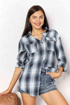 Double Take Plaid Dropped Shoulder Shirt-Double Take, Ship from USA-Sky Blue-S-[option4]-[option5]-[option6]-Womens-USA-Clothing-Boutique-Shop-Online-Clothes Minded
