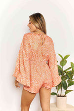 Double Take Printed Flare Sleeve Surplice Romper-Double Take, Ship from USA-[option4]-[option5]-[option6]-Womens-USA-Clothing-Boutique-Shop-Online-Clothes Minded