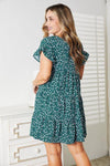 Double Take Short Flounce Sleeve Tiered Dress-Double Take, Ship from USA-[option4]-[option5]-[option6]-Womens-USA-Clothing-Boutique-Shop-Online-Clothes Minded