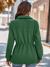 Drawstring Waist Zip-Up Fleece Jacket-Jackets-Fall Jacket, Jacket, Jackets & Blazers, S.N, Ship From Overseas-[option4]-[option5]-[option6]-Womens-USA-Clothing-Boutique-Shop-Online-Clothes Minded