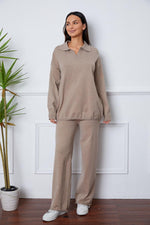 Dropped Shoulder Sweater and Long Pants Set-Set-Casual Sets, Comfy Set, Lounge Set, Matching Set, Ship From Overseas, Shipping Delay 09/29/2023 - 10/03/2023, X.L.J-Khaki-One Size-[option4]-[option5]-[option6]-Womens-USA-Clothing-Boutique-Shop-Online-Clothes Minded