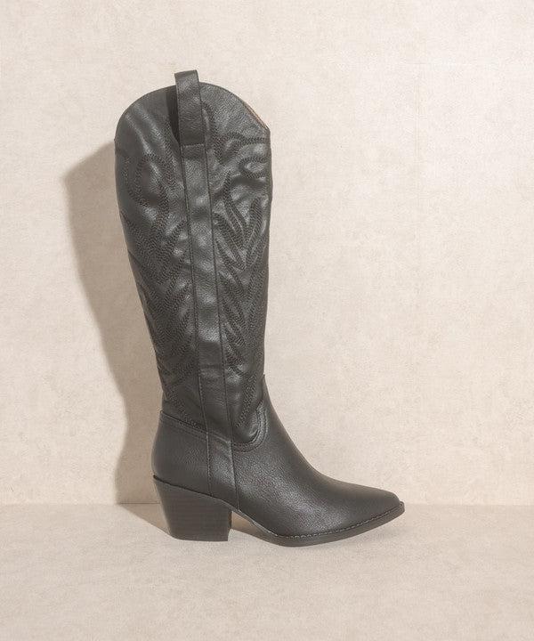 Embroidered Tall Boot-Shoes-Boots, Western Boots-BLACK-6-[option4]-[option5]-[option6]-Womens-USA-Clothing-Boutique-Shop-Online-Clothes Minded