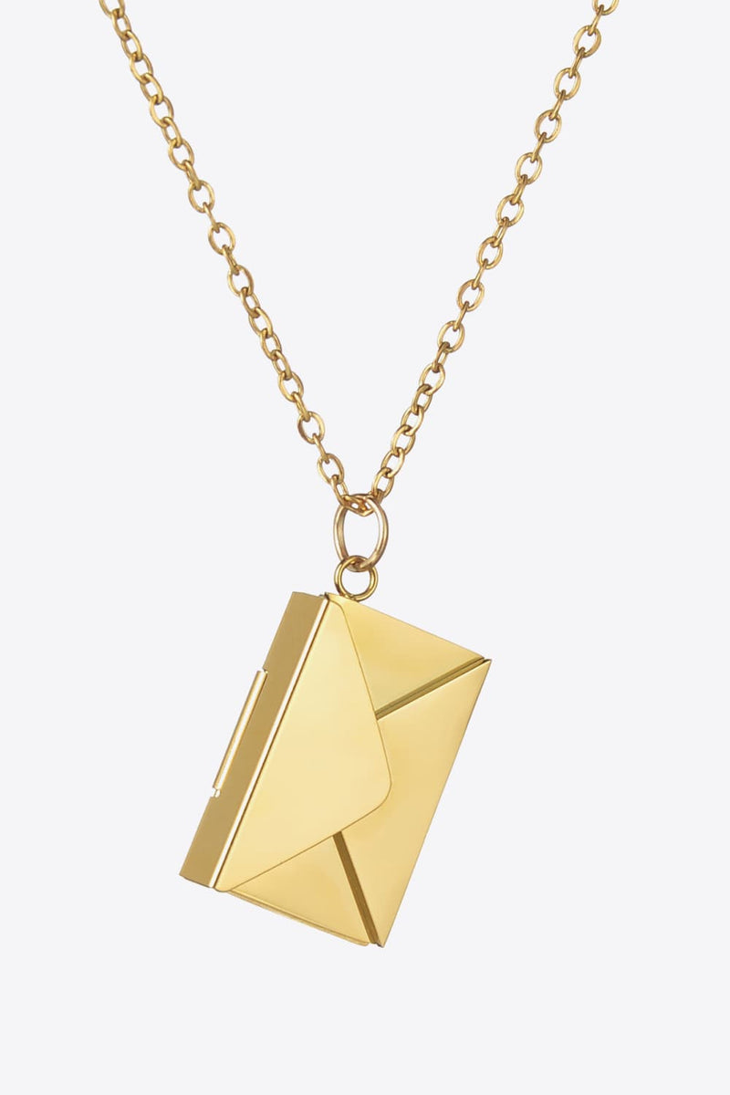 Envelope Pendant Stainless Steel Necklace-Grandfell, Ship From Overseas, Shipping Delay 09/29/2023 - 10/04/2023-[option4]-[option5]-[option6]-Womens-USA-Clothing-Boutique-Shop-Online-Clothes Minded