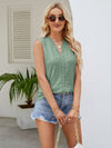 Eyelet Lace Detail V-Neck Tank-Lamy, Ship From Overseas, Shipping delay January 30 - February 21-Sage-S-[option4]-[option5]-[option6]-Womens-USA-Clothing-Boutique-Shop-Online-Clothes Minded