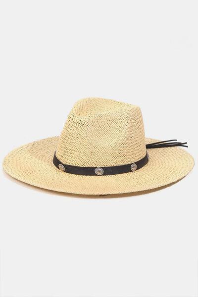 Fame Belt Strap Straw Hat-Fame Accessories, Ship from USA-IV-One Size-[option4]-[option5]-[option6]-Womens-USA-Clothing-Boutique-Shop-Online-Clothes Minded