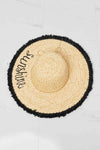 Fame Sunshine Straw Fringe Hat-Fame Accessories, Ship from USA-Black-One Size-[option4]-[option5]-[option6]-Womens-USA-Clothing-Boutique-Shop-Online-Clothes Minded