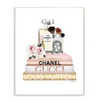 Fashionista Wall Decor-fashionista wall art, Max Retail, wall decor-Fashion books with perfume and makeup brushes on top 10x15-[option4]-[option5]-[option6]-Womens-USA-Clothing-Boutique-Shop-Online-Clothes Minded